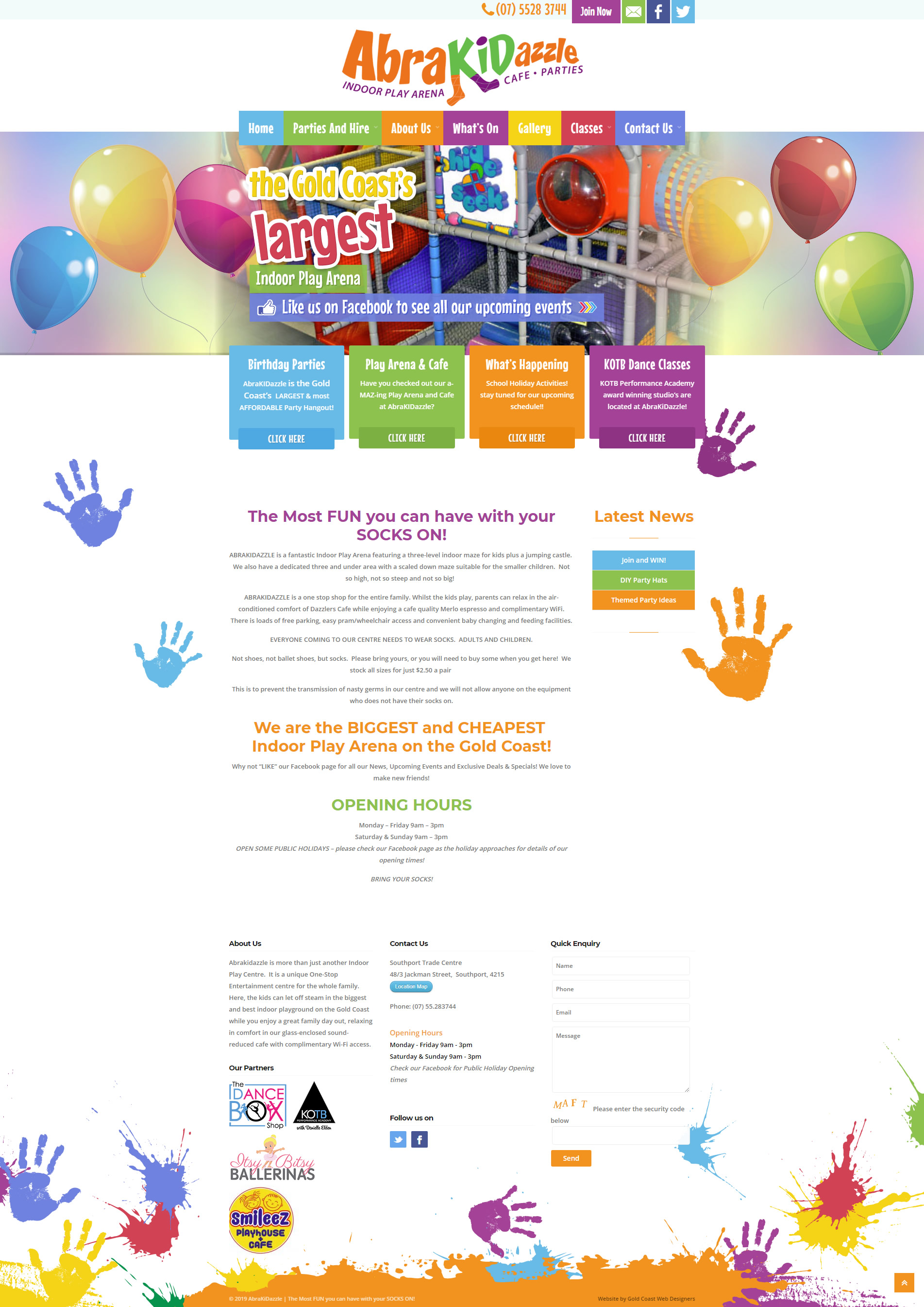 AbraKiDazzle Indoor Play Arena Homepage