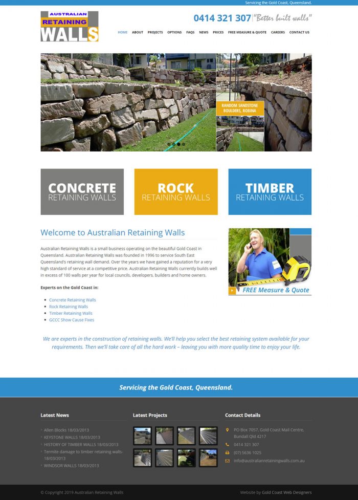 Australian Retaining Walls Homepage
