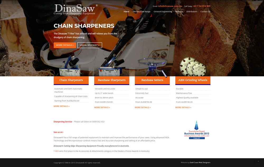 Dinasaw® Cutting Edge Sharpening Equipment Homepage