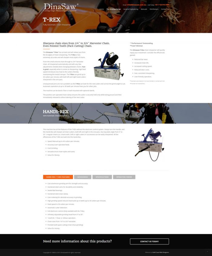 Dinasaw® Cutting Edge Sharpening Equipment Product Page Dinasaw® Cutting Edge Sharpening Equipment Product Page