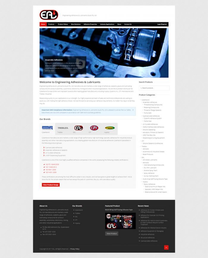 Engineering Adhesives & Lubricants Homepage