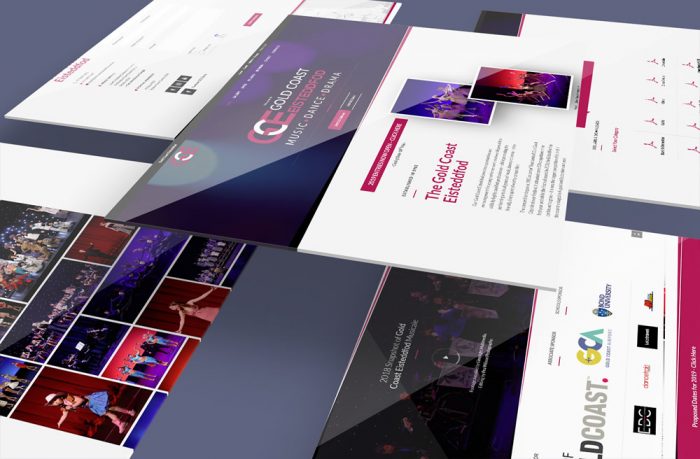 Gold Coast Eisteddfod Website Mockup