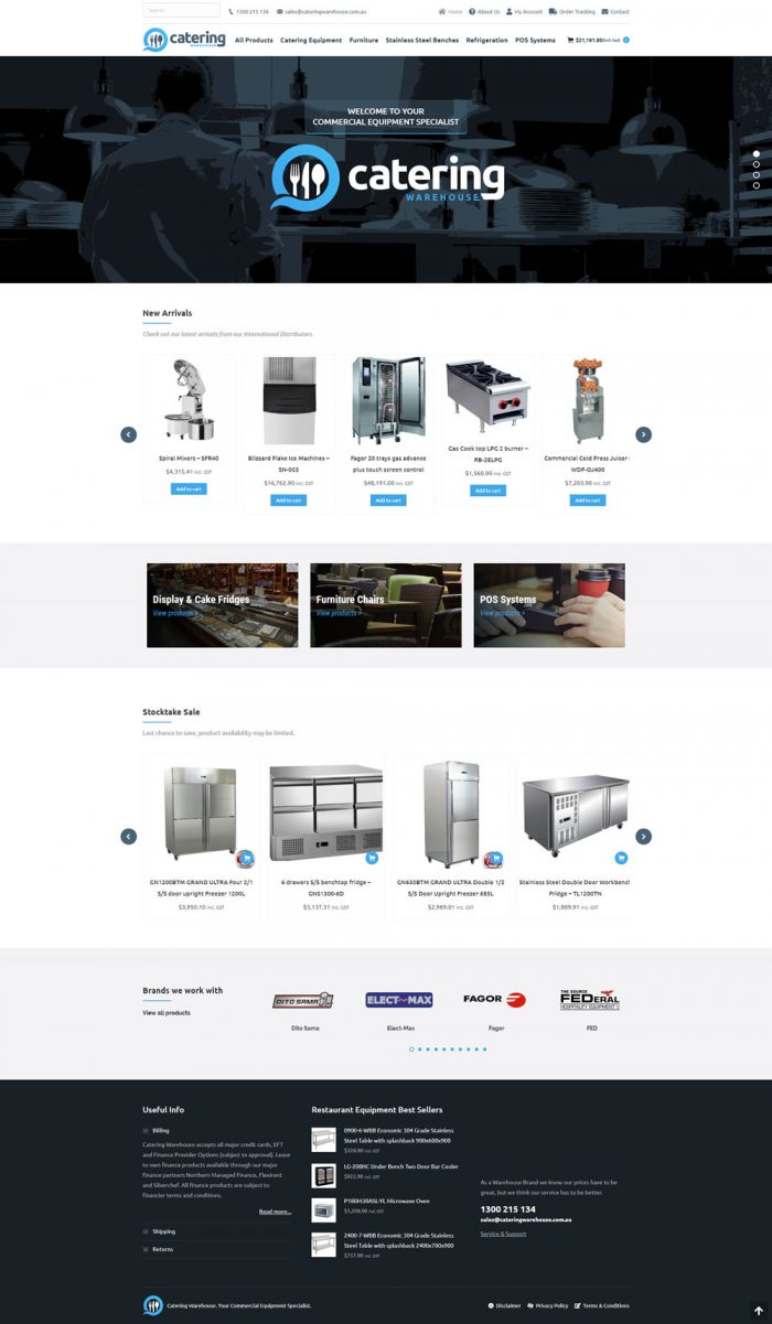 Catering Warehouse Homepage