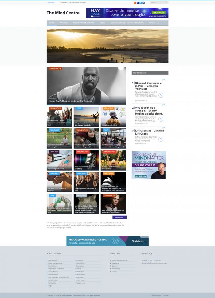 The Mind Centre Homepage