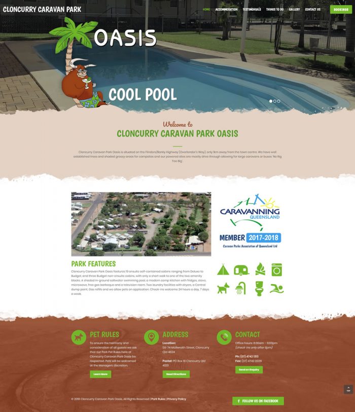 Cloncurry Caravan Park Oasis Homepage